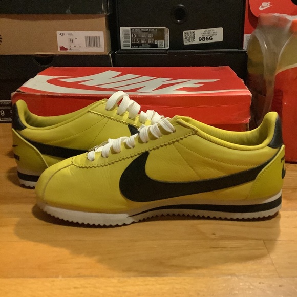 Nike Classic Cortez Premium Yellow Blazing Sun Mens Size 8.5 - Picture 5 of 15